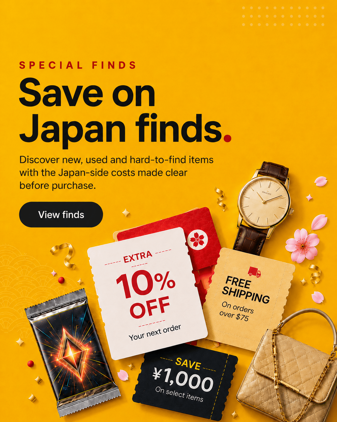 Save on special finds from Japan