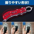 フィッシュグリップ 釣り フィッシンググリップ 魚掴み フィッシュキャッチャー フィッシングプライヤー コンパクト ステンレス 釣り具 カラビナ付き 爆買 thumbnail 10