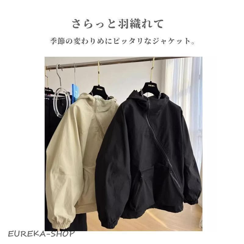 撥水 コート スプリングコート レディース トレンチコート アウター マウンテンパーカー 春 秋 フード付き ゆったり オーバーサイズ 長袖 ブルゾン 大きいサイズ thumbnail 4