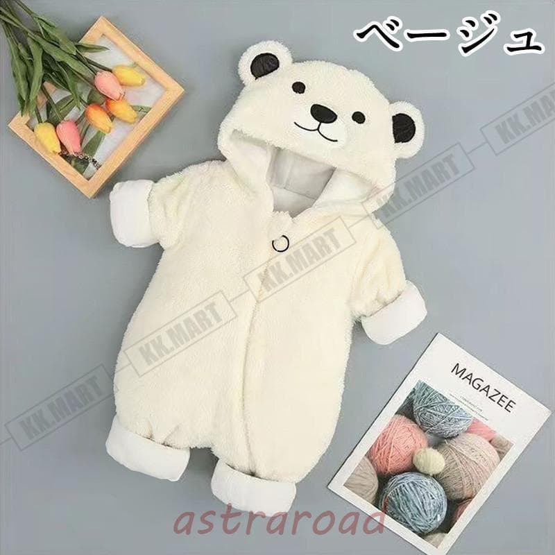 ベビー服 赤ちゃん ロンパース 子供服 冬 厚手 もこもこ 暖かい 長袖 男の子 女の子 可愛い キッズ つなぎ お出掛け服 カバーオール 着ぐるみ 出産祝い ギフト thumbnail 4