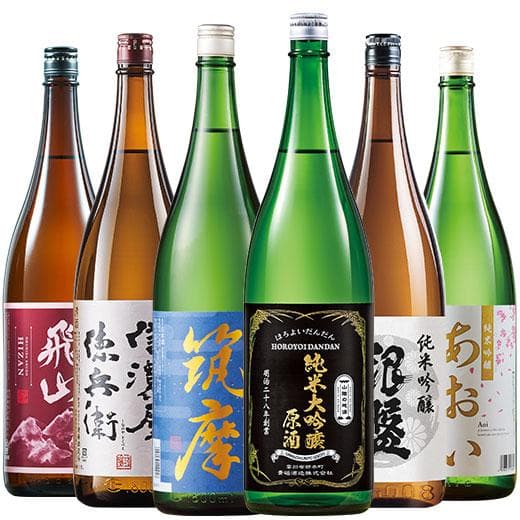 酒 日本酒 純米大吟醸酒 純米吟醸酒 全国 6酒蔵 至福 純米系 飲みくらべ 一升瓶 6本組 第5弾 1800ml お中元 敬老の日 父の日 ギフト プレゼント — 1/14