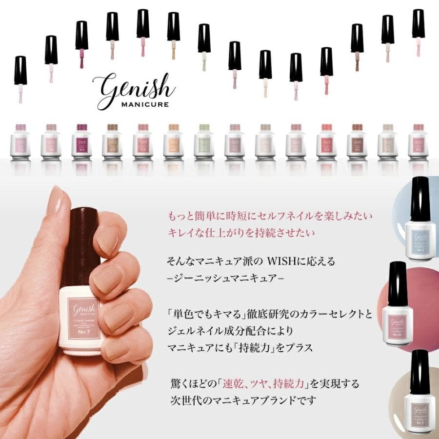 ジーニッシュマニキュア 8ml 選べるカラー 半ジェルマニュキュア ジェルネイル カラージェル ネイルアート セルフネイル レジン マニキュア ネイルポリッシュ thumbnail 2