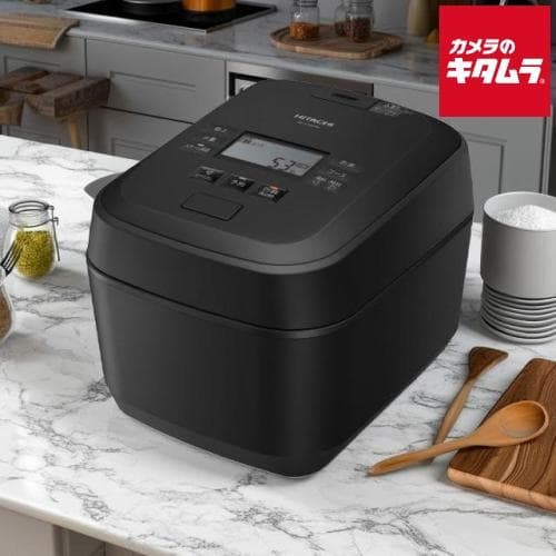 正規販売店 日立 圧力&スチーム IHジャー炊飯器 ふっくら御膳 RZ-V100HM K フロストブラック [5.5合炊き] HITACHI  新生活 プレゼント — 1/8