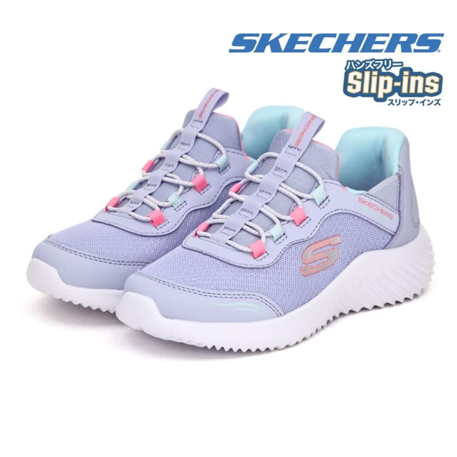 スケッチャーズ SKECHERS キッズ スリッポン スニーカー ハンズフリーシューズ スリップインズ バウンダー シンプル キュート 303585L 子供靴 女の子 かわいい thumbnail 7