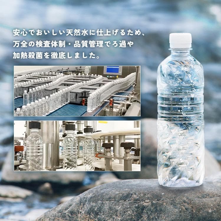 水 500ml 24本 天然水 アイリスオーヤマ 送料無料 ラベルレス 富士山の天然水 水 ミネラルウォーター ペットボトル thumbnail 6