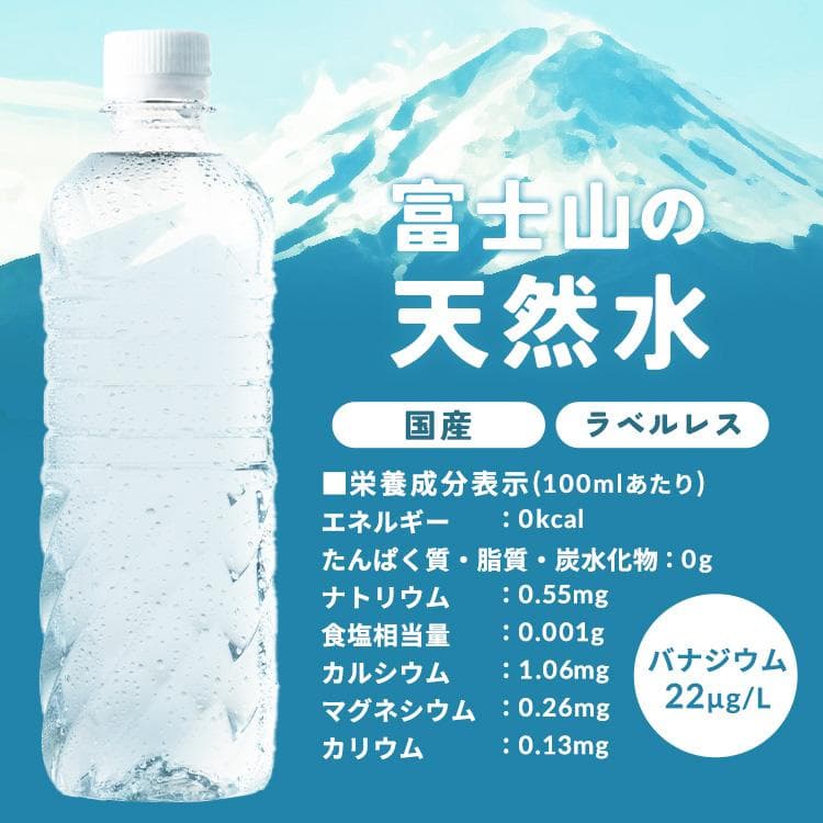 水 500ml 24本 天然水 アイリスオーヤマ 送料無料 ラベルレス 富士山の天然水 水 ミネラルウォーター ペットボトル thumbnail 9