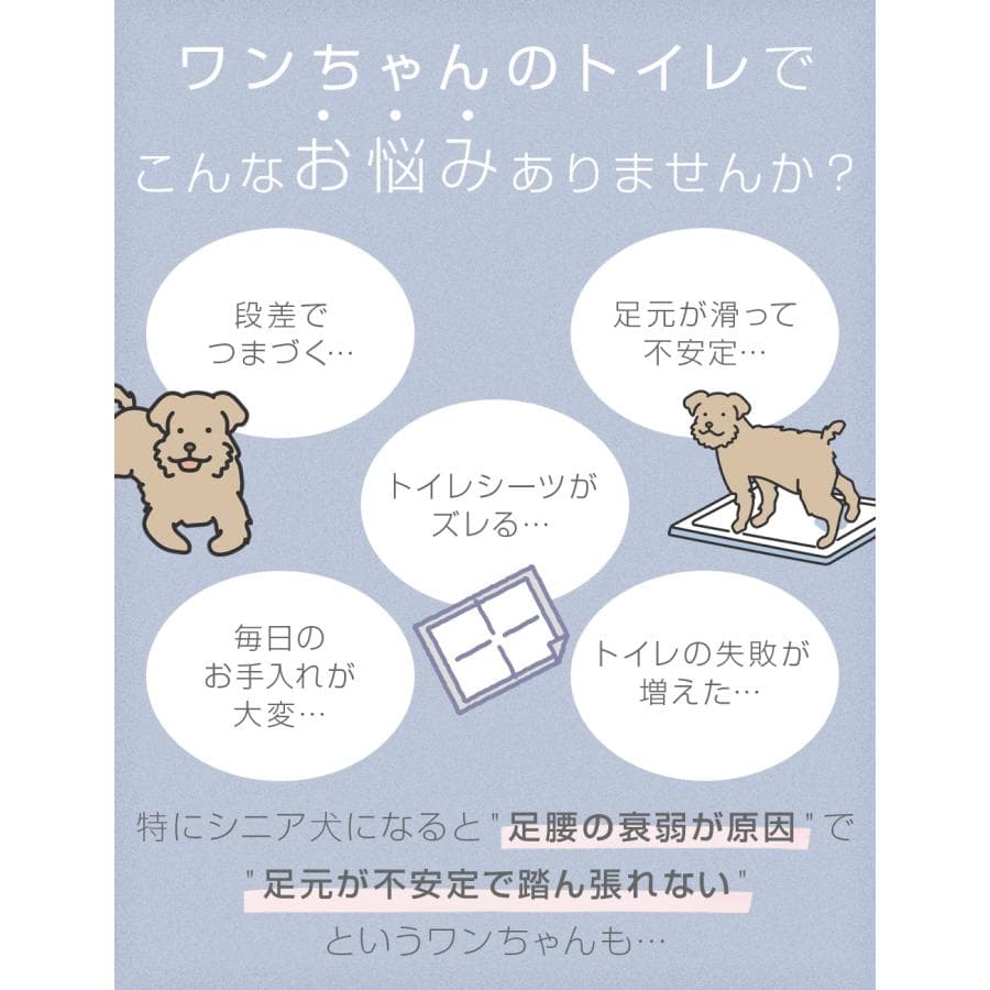 犬 トイレトレー シリコン トイレマット ワイド 防水 洗える ペット トレーニング しつけ 薄型 お手入れ おしゃれ Lil&Fam リルアンドファム thumbnail 5