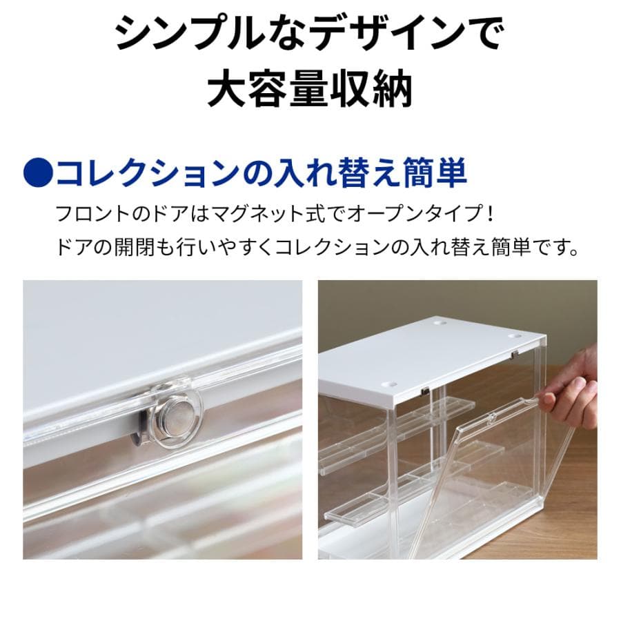 コレクションケース マグネット付 フィギュアケース フィギュア アクリルスタンド アクスタ 収納 ボックス ケース ディスプレイ thumbnail 3