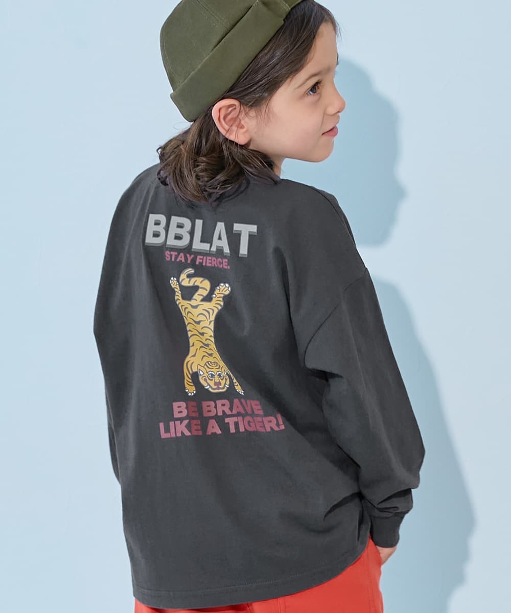コットン オーバーサイズ プリントT 綿100％ デビラボ BIGシルエット プリント袖リブ 長袖Tシャツ キッズ ベビー服 子供服 男の子 女の子  デビロック devirock thumbnail 15