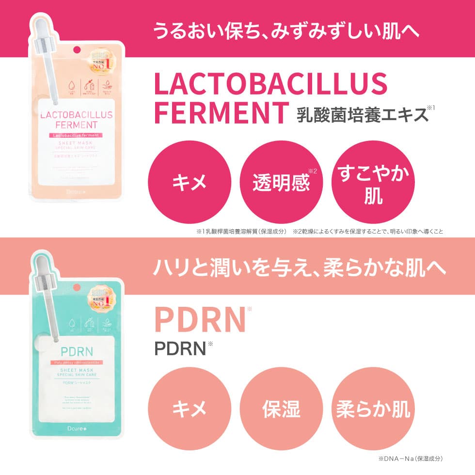 シートマスク 個包装 10枚セット 韓国 パック フェイスパック 大容量 ヒト幹細胞 レチノール CICA PDRN NMN ヒアルロン酸 ビタミン Dcure+ ポイント利用 thumbnail 11