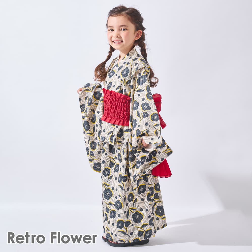子ども服 ワンピース にもなる 浴衣 ベビー キッズ マタニティ 着物 浴衣セット 上下セット ゆかた 90 100 110 120 130 140 thumbnail 6