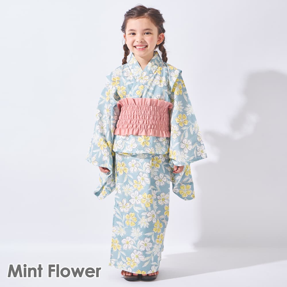 子ども服 ワンピース にもなる 浴衣 ベビー キッズ マタニティ 着物 浴衣セット 上下セット ゆかた 90 100 110 120 130 140 thumbnail 7