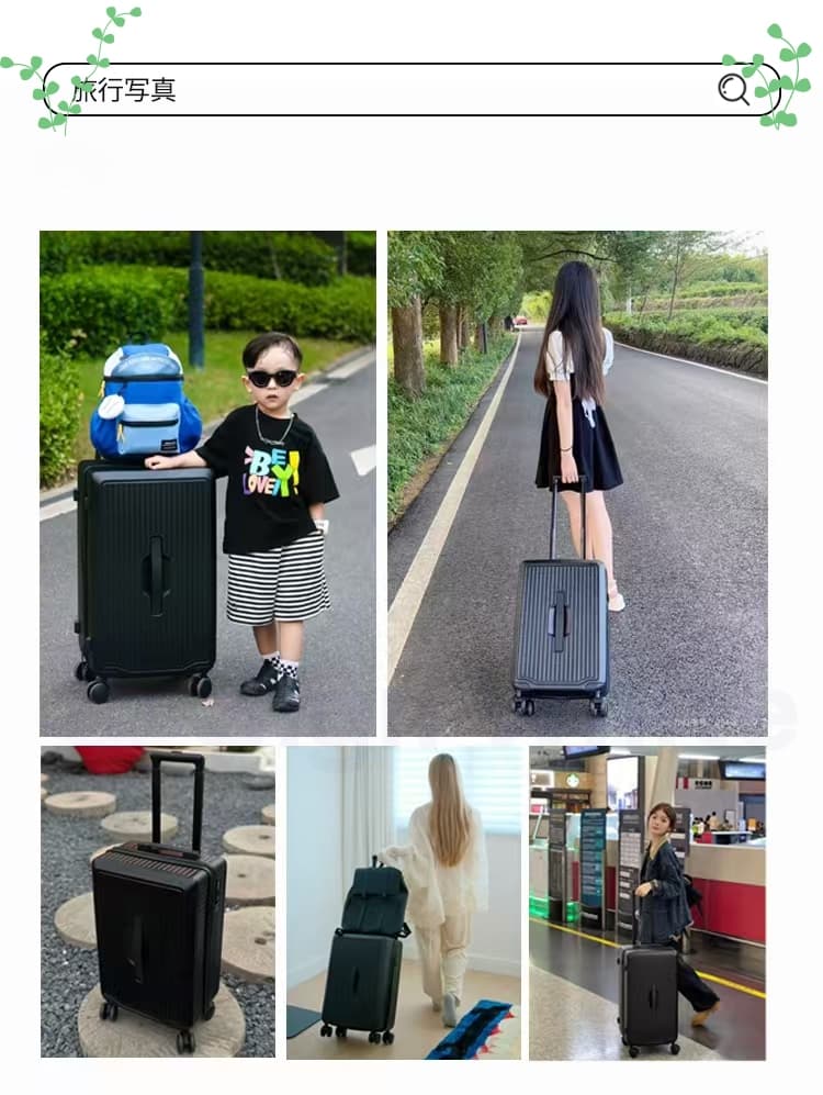 スーツケース フロントオープン 横開き 拡張機能 ストッパー カップホルダー Sサイズ 機内持ち込み Mサイズ スーツケース フロントオープン 多機能 thumbnail 18
