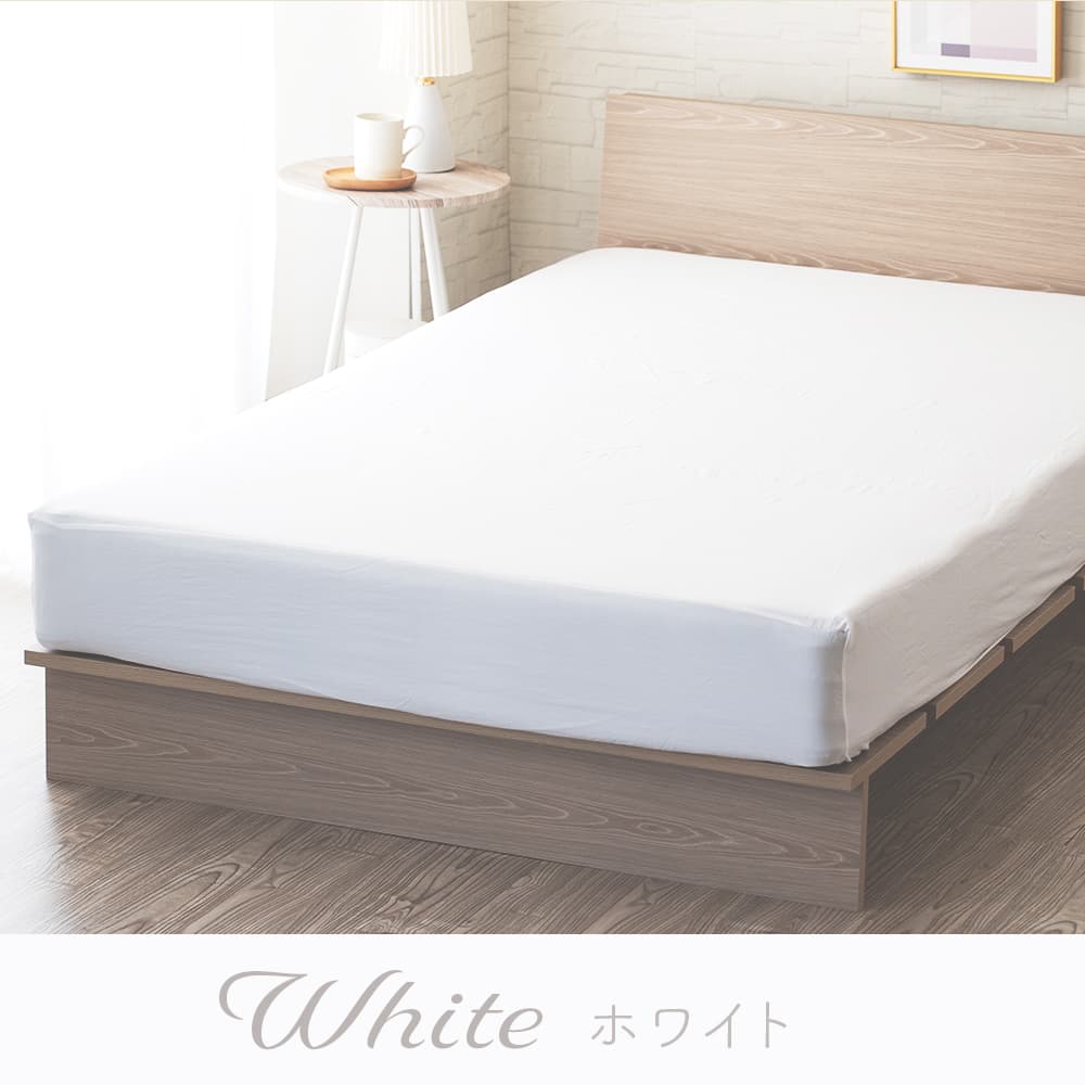 在庫限り15％OFF ボックスシーツ ダブル ベッドカバー 速乾 軽い やわらか 洗える 全周ゴム 丸洗い 春 夏 秋 冬 マチ35cm thumbnail 5