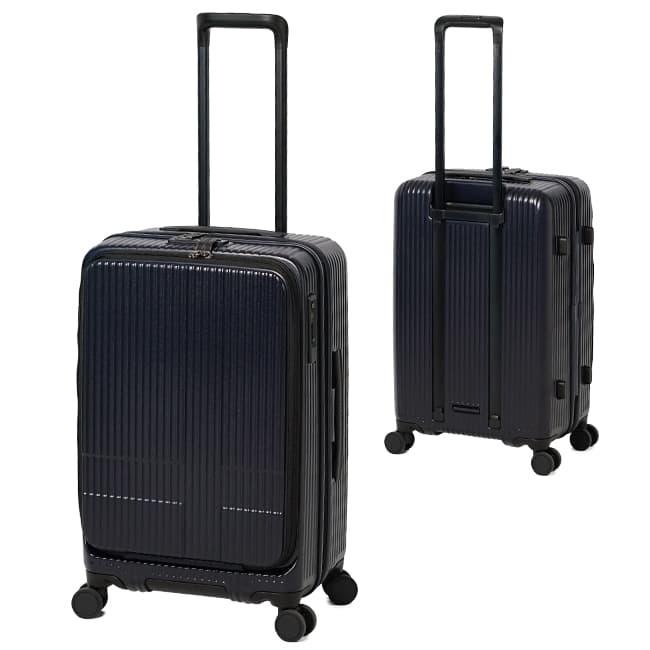 最大50% 10/16限定 29色展開/2年保証 イノベーター スーツケース Mサイズ 55L INV155 フロントオープン ストッパー付き 軽量 中型 黒 ブラック innovator thumbnail 5