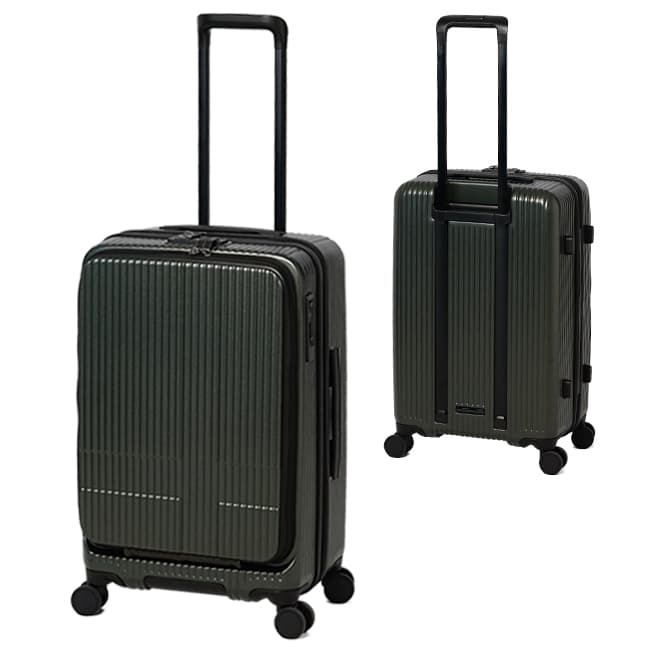 最大50% 10/16限定 29色展開/2年保証 イノベーター スーツケース Mサイズ 55L INV155 フロントオープン ストッパー付き 軽量 中型 黒 ブラック innovator thumbnail 7