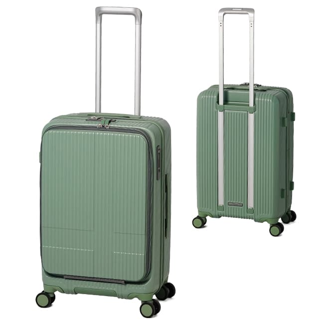 最大50% 10/16限定 29色展開/2年保証 イノベーター スーツケース Mサイズ 55L INV155 フロントオープン ストッパー付き 軽量 中型 黒 ブラック innovator thumbnail 12