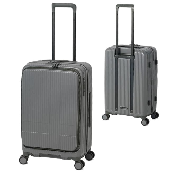 最大50% 10/16限定 29色展開/2年保証 イノベーター スーツケース Mサイズ 55L INV155 フロントオープン ストッパー付き 軽量 中型 黒 ブラック innovator thumbnail 8
