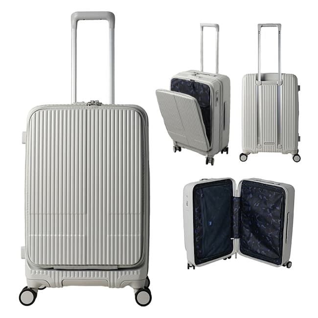 最大50% 10/16限定 29色展開/2年保証 イノベーター スーツケース Mサイズ 55L INV155 フロントオープン ストッパー付き 軽量 中型 黒 ブラック innovator thumbnail 17