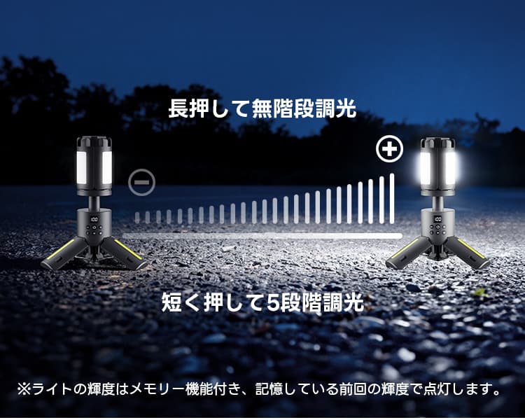 折りたたみ式 ランタン LEDライト 充電式 高輝度 16000mAh 80時間連続点灯 小型 軽量 9色調整 防災 停電対策 防水 アウトドア 釣り 登山 野外 コンパクト thumbnail 10