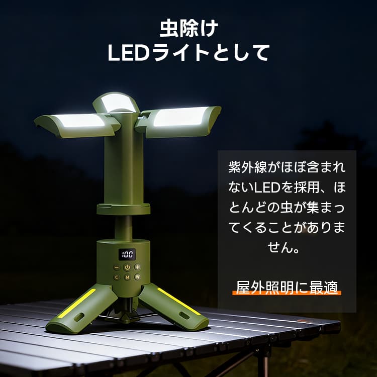 折りたたみ式 ランタン LEDライト 充電式 高輝度 16000mAh 80時間連続点灯 小型 軽量 9色調整 防災 停電対策 防水 アウトドア 釣り 登山 野外 コンパクト thumbnail 9