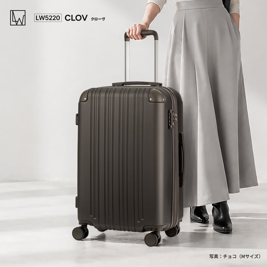 日本ブランド スーツケース キャリーケース ファスナータイプ 軽量 大容量 拡張機能付 TSロック Mサイズ 4〜6泊 LW エルダブリュー CLOV クローヴ 5220-57 thumbnail 2
