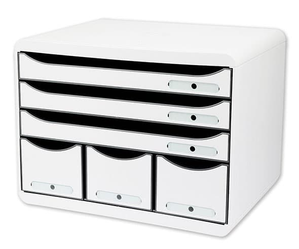EXACOMPTA（エグザコンタ） ストアボックス A4 横3段+小物入れ ビッグボックスプラス 事務用品 オフィス 文房具 ステーショナリー 書類ケース 引き出し 書類 収納 デザイン 海外 輸入 フランス オーストリア プレゼント ギフト リモートワーク thumbnail 2