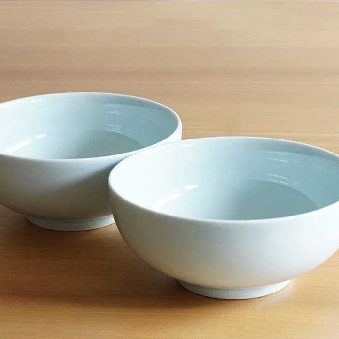 【ふるさと納税】【白山陶器】【2人分の食器】丼とレンゲ4ピースセット 青白釉 どんぶり 食器 皿 【波佐見焼】 [TA66] thumbnail 2