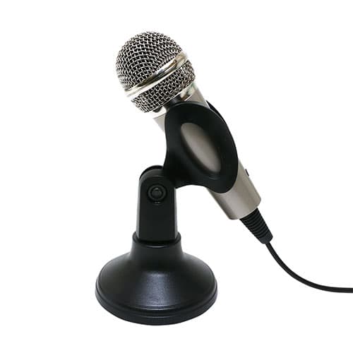 【クーポン配布中】ミヨシ 台座付きPCマイク USBタイプ ゴールド UMF-07/GD