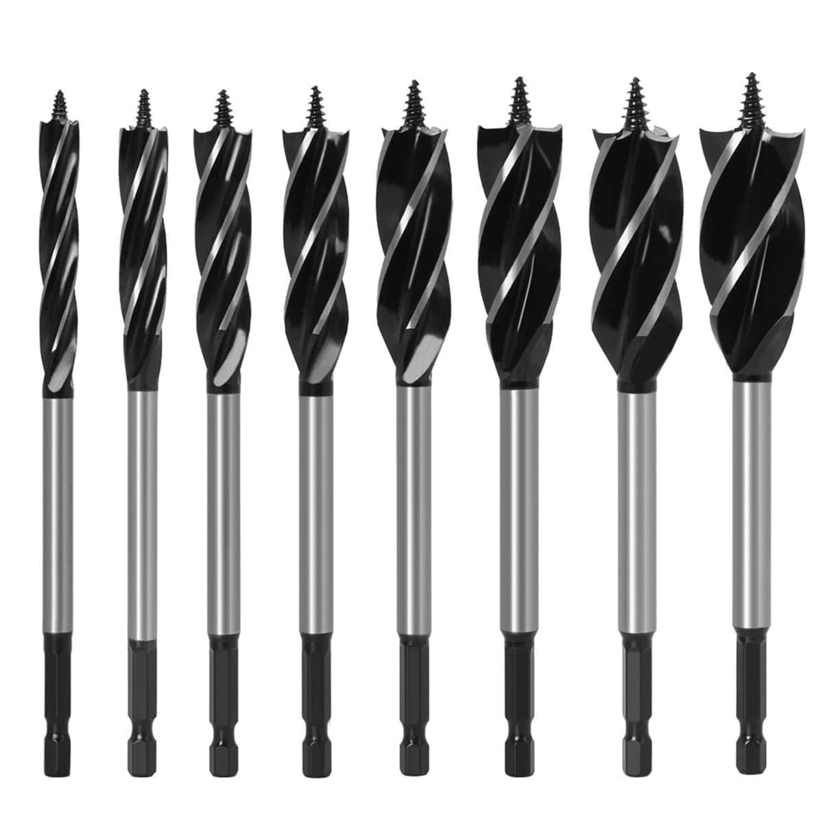 NOELAMOUR ドリルビット セット 六角軸ドリル 木工用ドリル 六角軸 木工 DIY工具 穴あけ ドリル径8種類8本セット