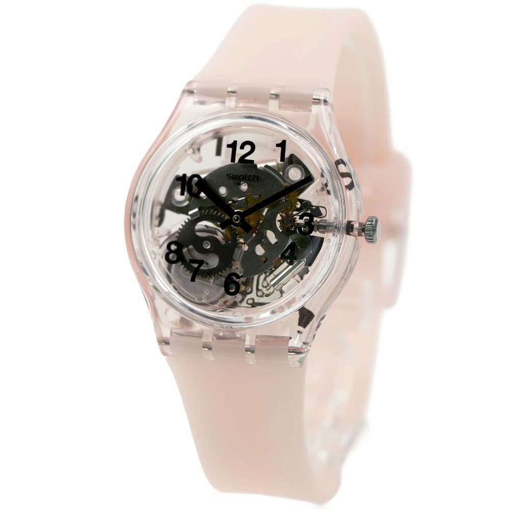 スウォッチ 腕時計 レディース ピンク クリア 透明 PINK BOARD swatch GP158
