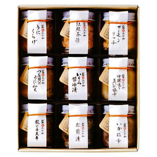 【送料無料】北海道 珍味 9点 詰め合せ| 釧路 おが和 湿原紀行 生珍味 いくら醤油漬入 |おつまみ ギフト 酒の肴 父の日 お中元 内祝い 北海道土産 ご飯のお供 瓶詰め 贈答 父の日 母の日 敬老の日 お中元 お歳暮 のし対応 人気 珍味 詰合せ thumbnail 2