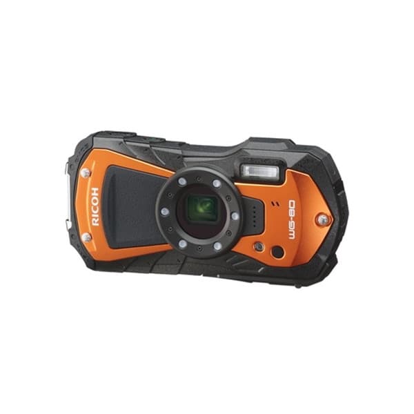 デジタルカメラ 1600万画素 WG-80 オレンジ リコー RICOH 2.7型モニター 防水 防塵 耐寒 耐衝撃 光学5倍ズーム ISO125〜6401 動画手振れ補正 水中撮影 LEDリングライト デジタル顕微鏡 アウトドア キャンプ 旅行 thumbnail 2