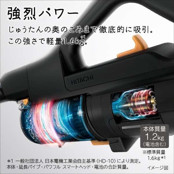 掃除機 日立 HITACHI コードレス PV-BH900SL サテンブラック 黒 パワーブーストサイクロン サイクロン式 コードレススティッククリーナー 吸引力 thumbnail 3