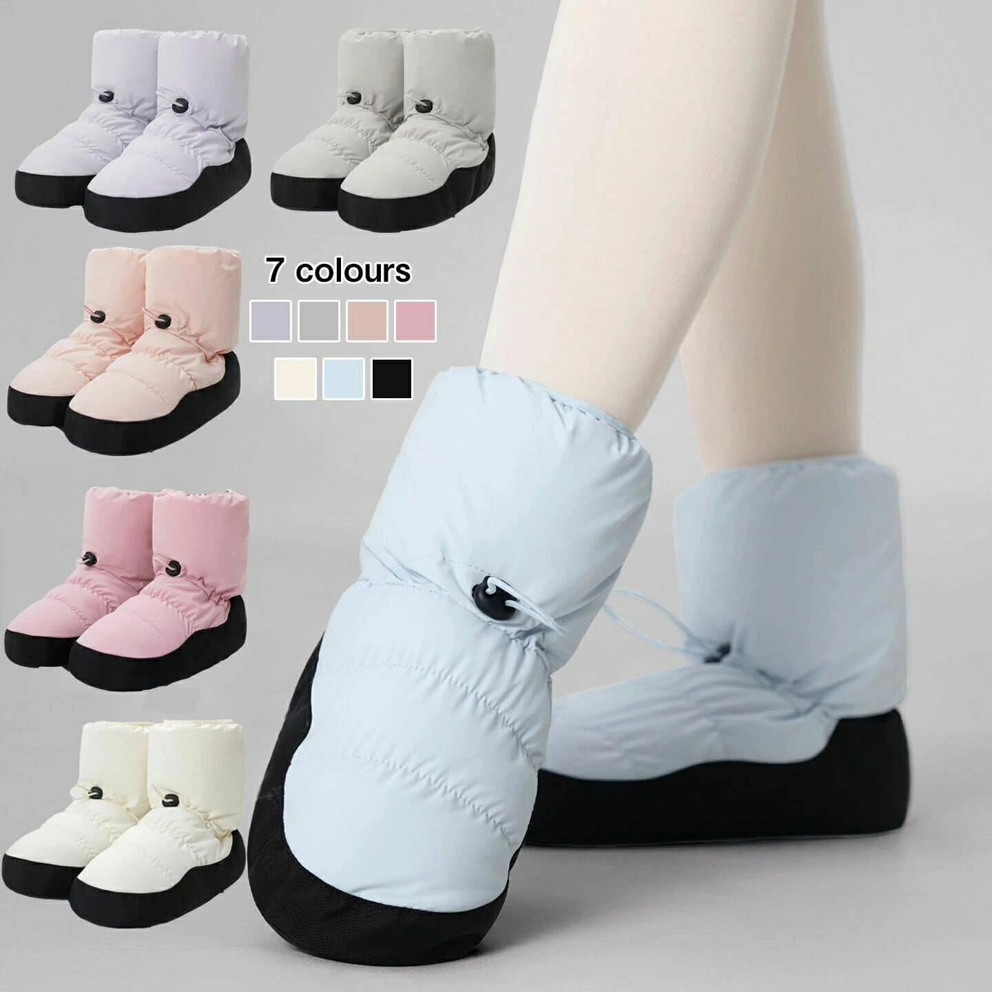 【送料無料】送料無料 バレエ シューズカバー ウォームブーツ バレエシューズ ウォーム 女の子 シューズ バレエ用品 あったか ショート ウォームアップブーツ 防寒 バレリーナ バレエトウシューズ レッスン着 足首まで暖かい 室内履き プレゼント 海外通販