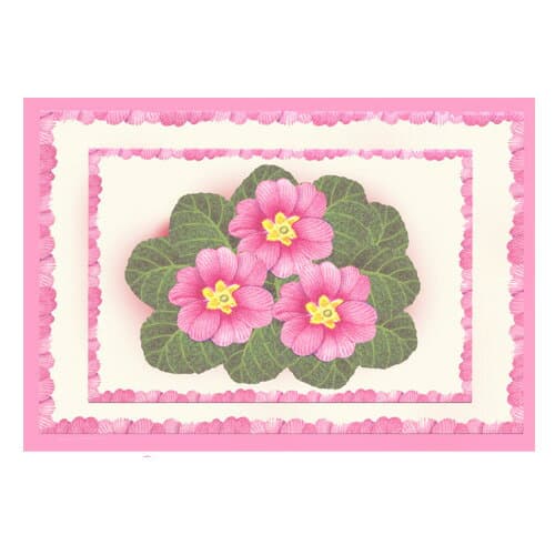 スタジオFeelデザインの立体テキストシート 「小花 赤」 S-083 メール便/宅配便可