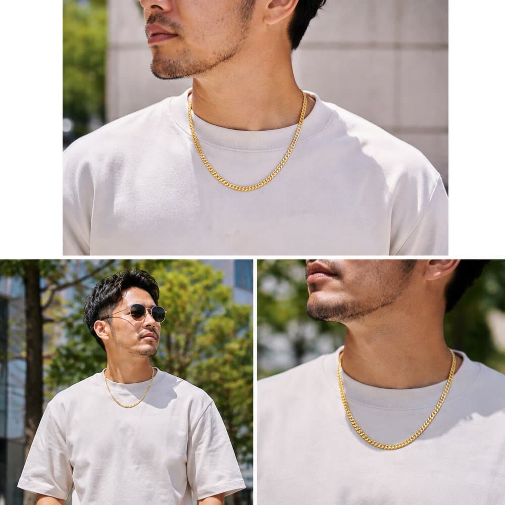 喜平 ネックレス 24金 K24 24K 純金 喜平チェーン メンズ ゴールド メンズネックレス 50cm 5mm幅 手造り 日本製 刻印入り キヘイ 男性用 喜平チェーン メンズネックレスチェーン【人気アイテム】【slim】【動画あり】 thumbnail 3