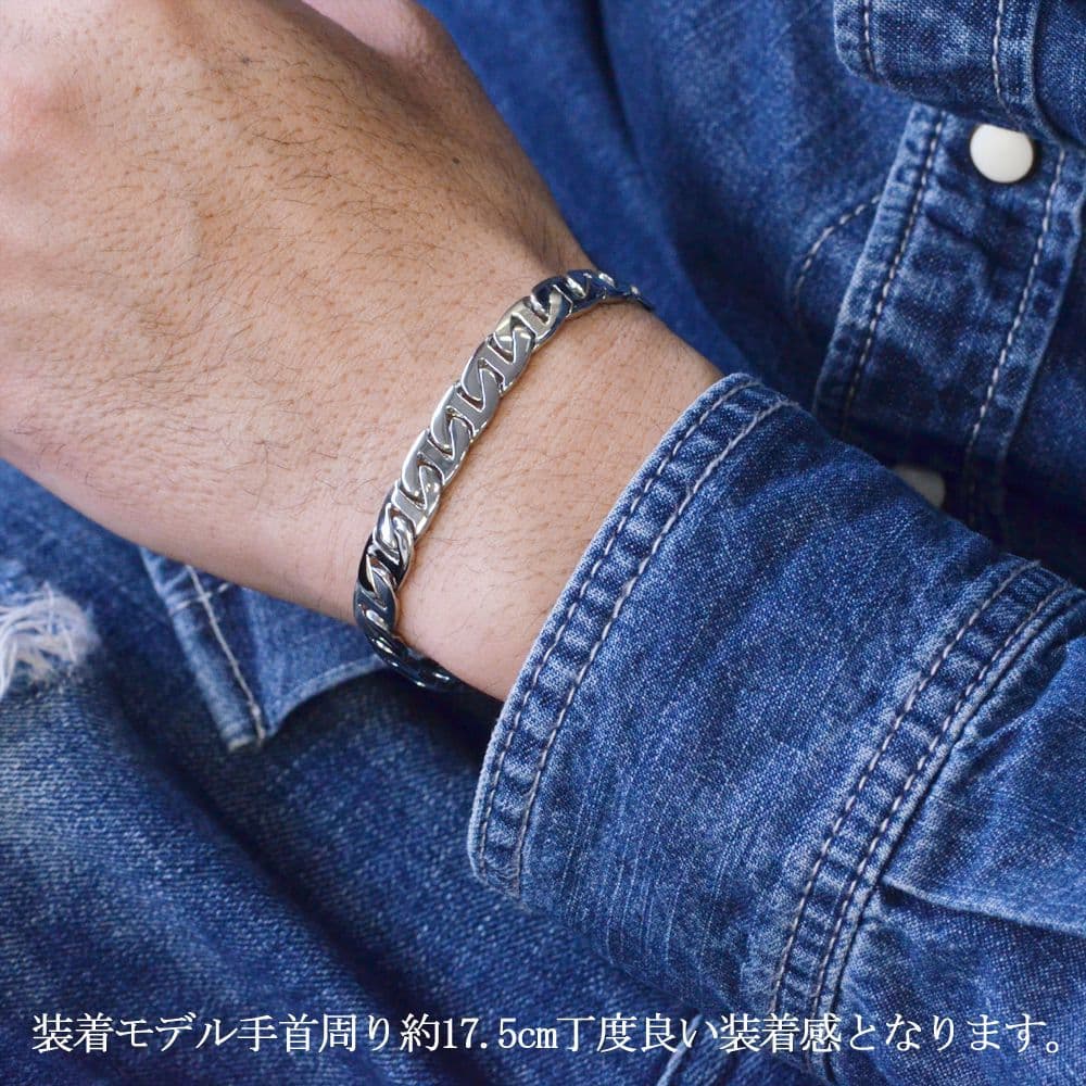 【01:59まで★10%OFFクーポン】喜平 ブレスレット プラチナ メンズ 喜平ブレスレット Pt900 19cm メンズブレスレット 日本製 刻印入り キヘイ 男性用 8mm幅 地金 極上喜平 シンプル プレゼント ギフト 【人気アイテム】【standard】 thumbnail 3