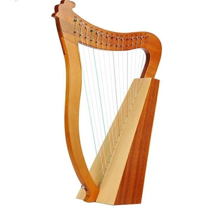 木製竪琴 アイリッシュハープ 15 19弦 手作り ハープバッグ チューニングレンチ ハープ弦付き 音楽愛好家 初心者 子供 大人用