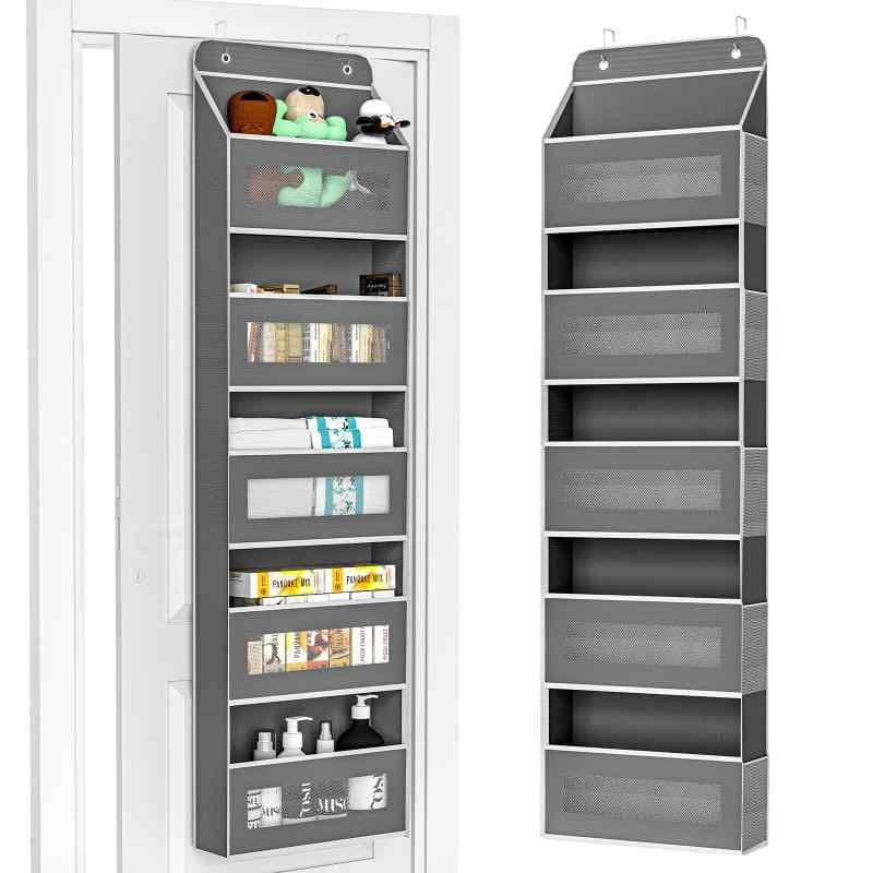 さっと出し入れできる… 収納 壁掛け W35×D9×H150cm 6ポケット 書類用 ウォールポケット