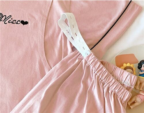 マタニティパジャマ 半袖 マタニティ ルーム 上下セット かわいい 入院着 春 夏 可愛い マタニティウエア 妊婦服 出産 産後 産院 妊婦 レディース プレゼント 授乳口 大きいサイズ おしゃれ 授乳服 送料無料 thumbnail 3