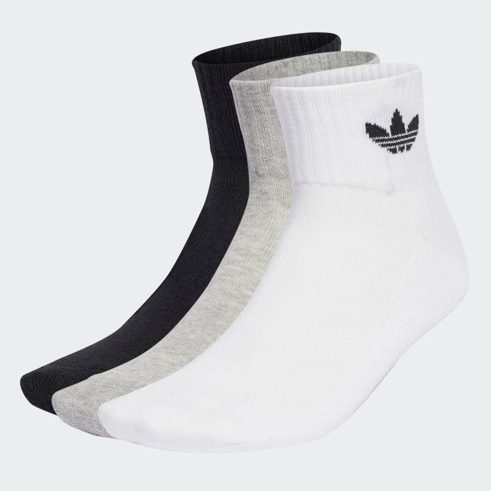 【公式】アディダス adidas 返品可 ライフスタイル ミッドカットクルーソックス 3足組 オリジナルス ユニセックス アクセサリー ソックス・靴下 白 ホワイト IJ5612 thumbnail 3