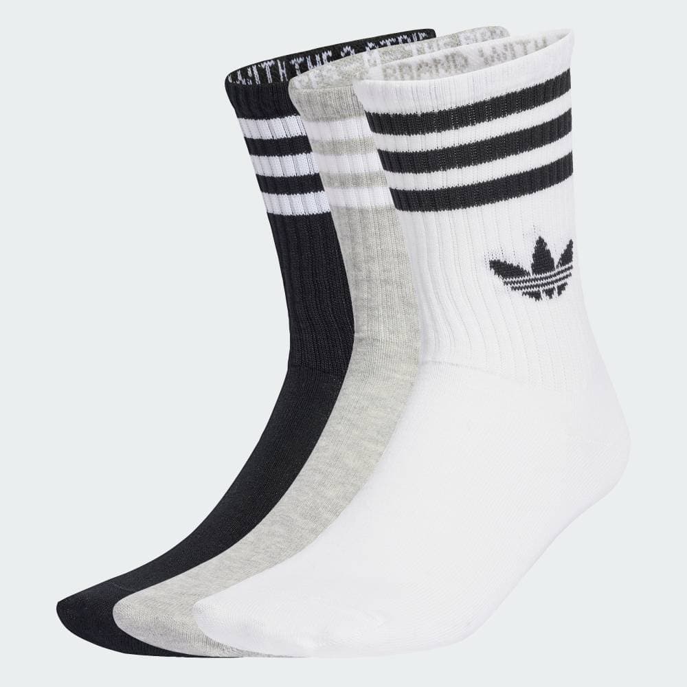 【ポイント10倍 10/04 20:00～10/11 23:59】 【公式】アディダス adidas 返品可 ライフスタイル スリーストライプス クルーソックス 3足組 オリジナルス ユニセックス アクセサリー ソックス・靴下 白 ホワイト JV7403 【PTU】 thumbnail 2