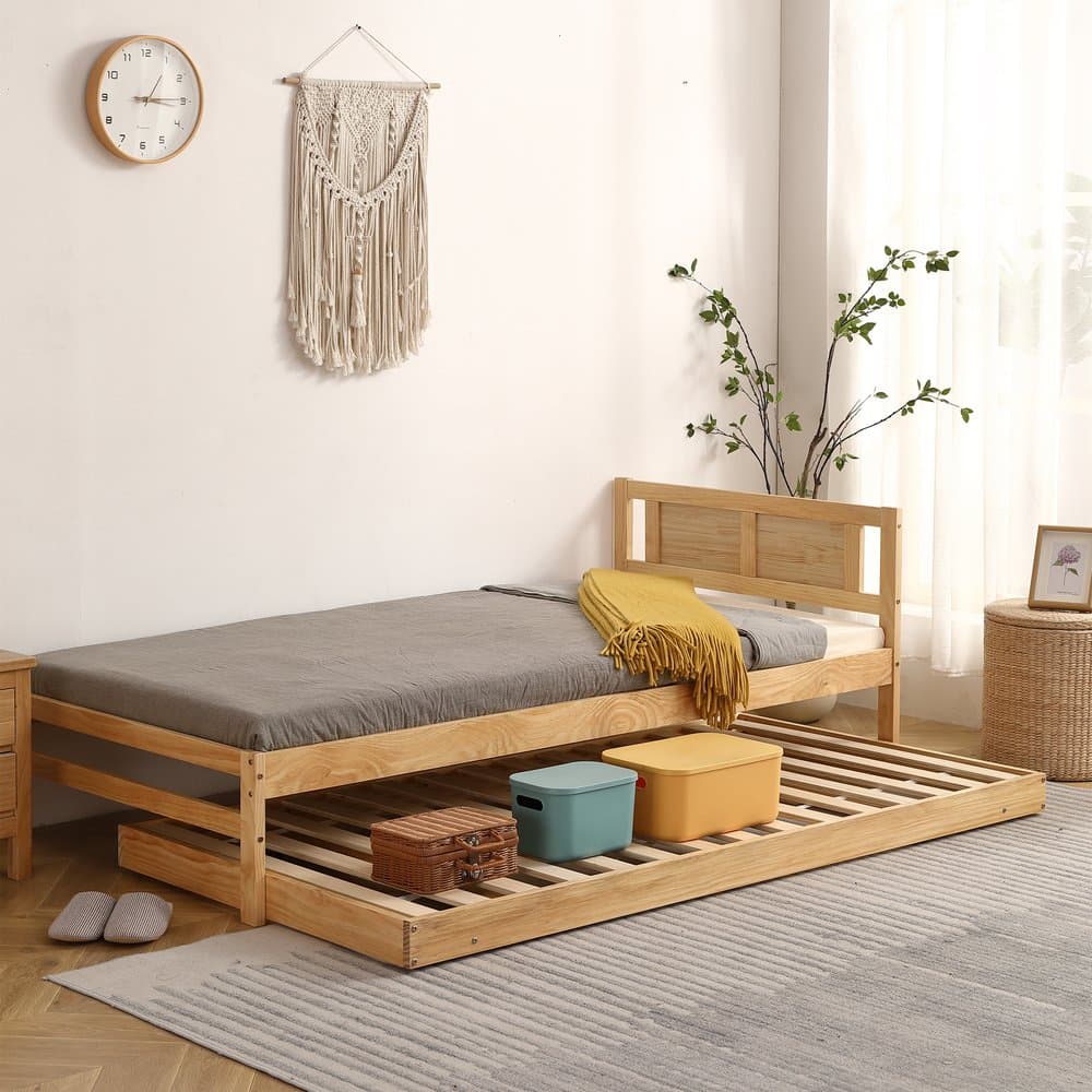 【ナチュラル】親子ベッド 二段ベッド ウッドベッド シングルベッド ディベッド エキストラベッド 収納 北欧風 おしゃれ 大人用 子供用
