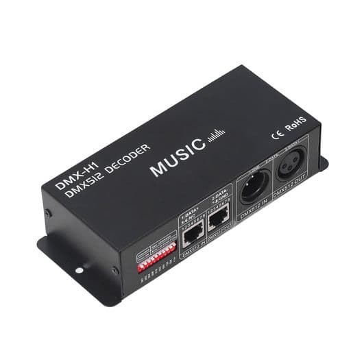 DMX512デコーダー DMX 512 LEDデコーダーコントローラー RGBデコーダー 4チャンネル ドライバー RGBW LEDストリップライト DC12V ~ 24V 英語 マニュアル付き スタジオ レコーディング機器 (チャネル…