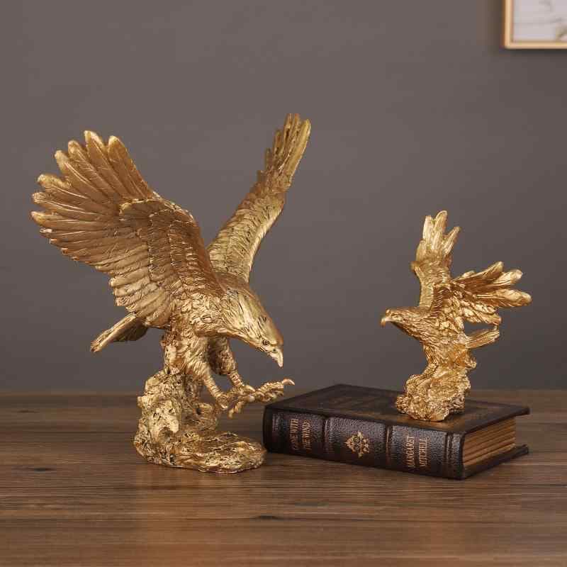 置物 樹脂製 雄鷹モチーフ 大展宏図 縁起物 モダン クリエイティブ デザインオブジェ 開運 リビング 玄関 テレビボード 酒棚 オフィス 書斎 インテリア デコレーション 贈り物 プレゼント