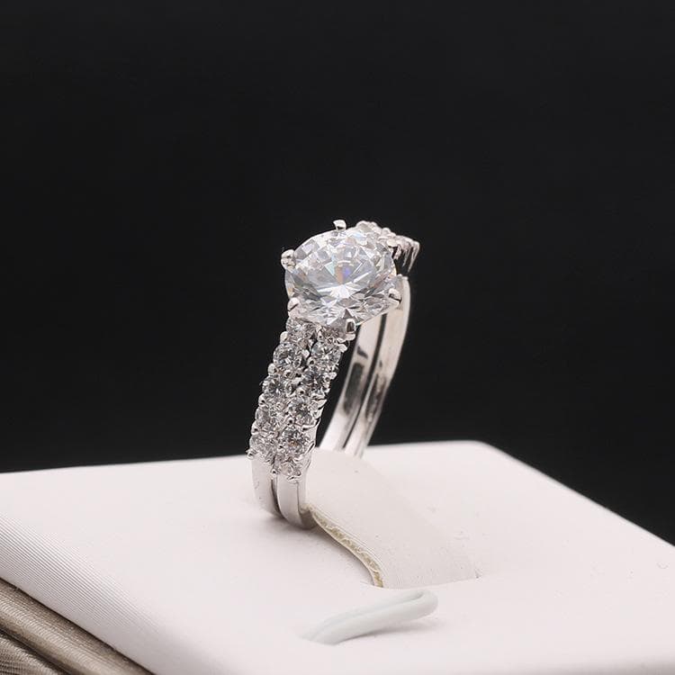 指輪 レディース 2WAY 人差し指リング 個性的 欧米風 フェイクジルコニア 合金製 幾何学デザイン ゴールド シルバー 電気メッキ加工 普段使い カジュアル フォーマル 女性用 アクセサリー ジュエリー