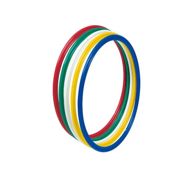 (LINEクーポン有)トーエイライト TOEI LIGHT 4518891087643 フラットフープ60 5色1組 B2452 体操リング 学校機器設備用品