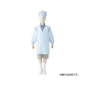 【住商モンブラン】住商モンブラン PE111-6 シングル型給食衣 長袖 サックス 10 男女兼用