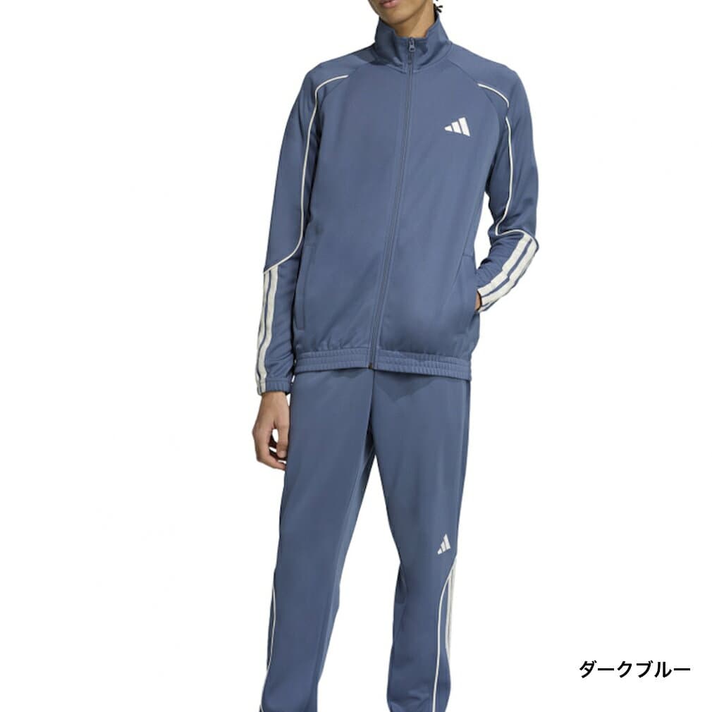 最大10％OFFクーポン 【10/4〜10/10】 アディダス メンズ ジャージ 上下セット スリーストライプストラックスーツ KLG53 JX5529 JN1817 スポーツウェア adidas thumbnail 3
